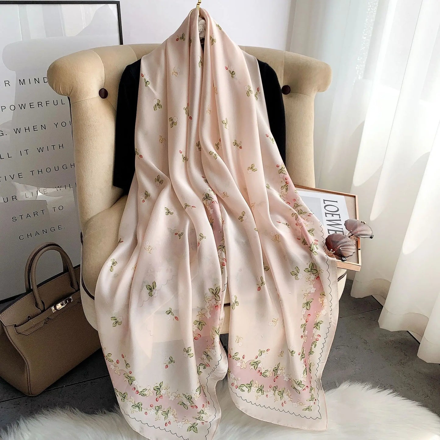 Large Silk Feel Scarf (180*90CM) Shawl Scarf