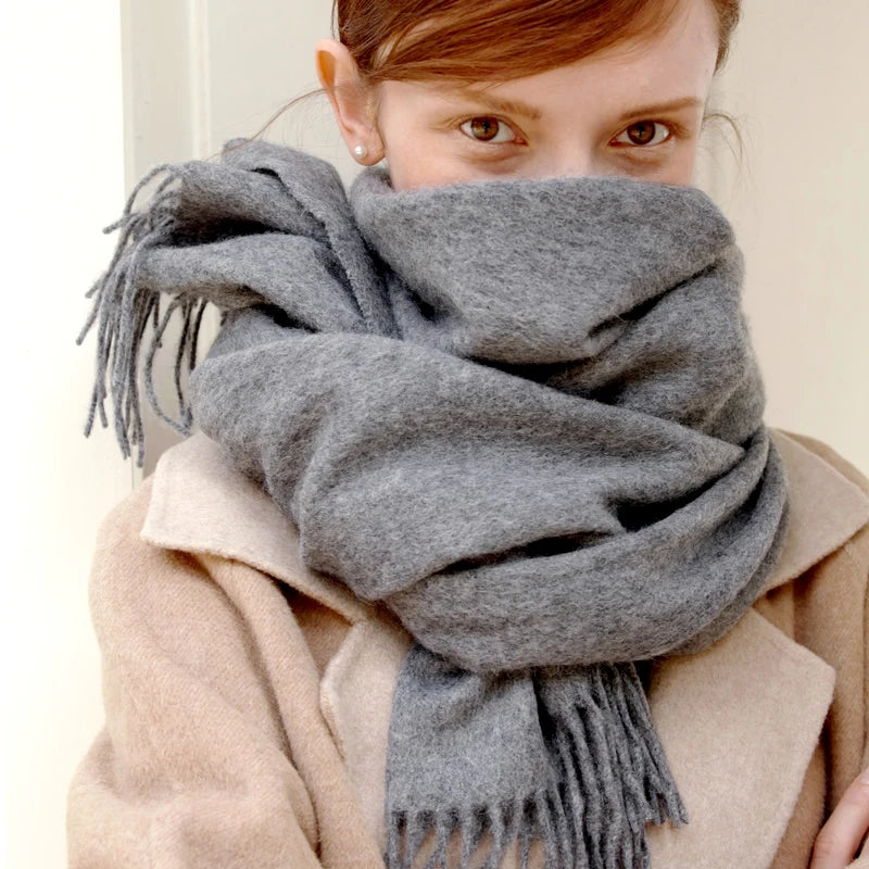 100% Wool Solid Colors Scarf