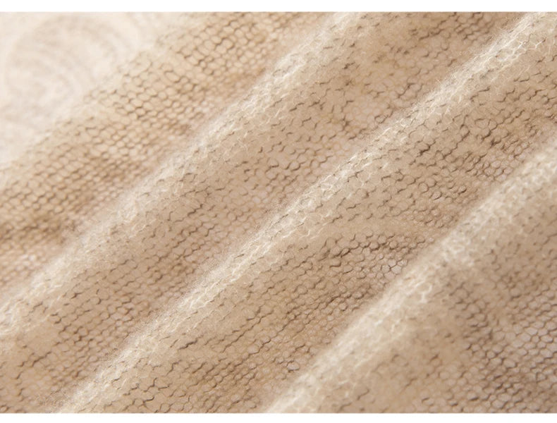 100% Baby Cashmere Paisley Eco-Printed Luxury Scarf