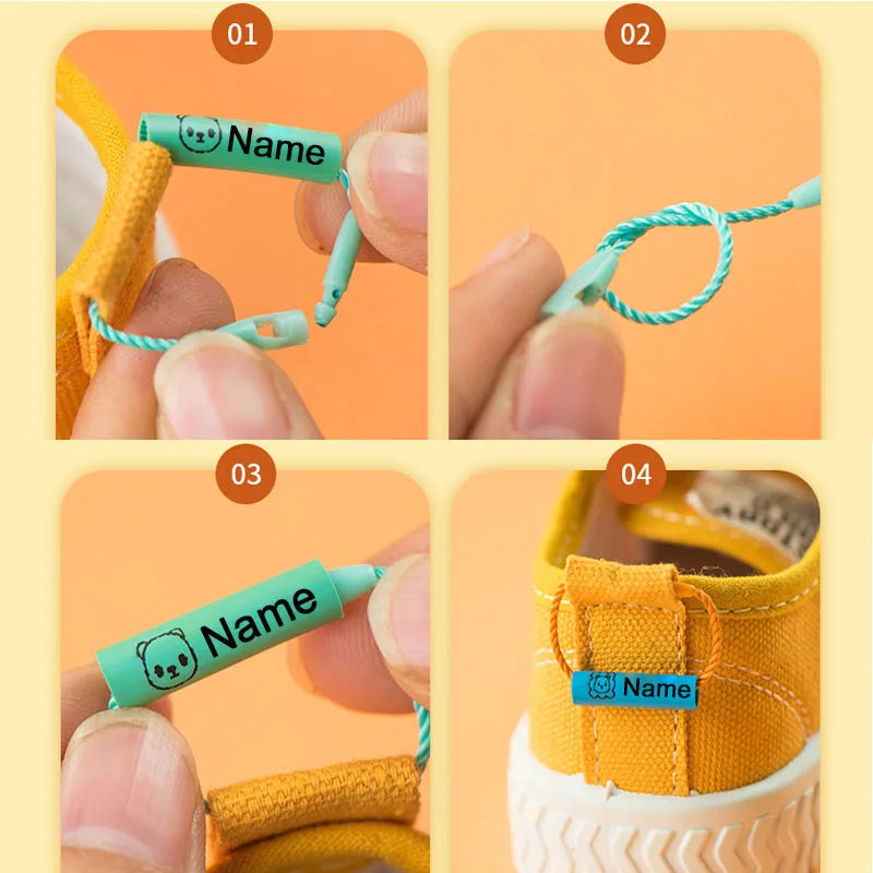 20 Pcs Custom Personalized Rope Name Tags for Daycare, Preschool, and School Supplies