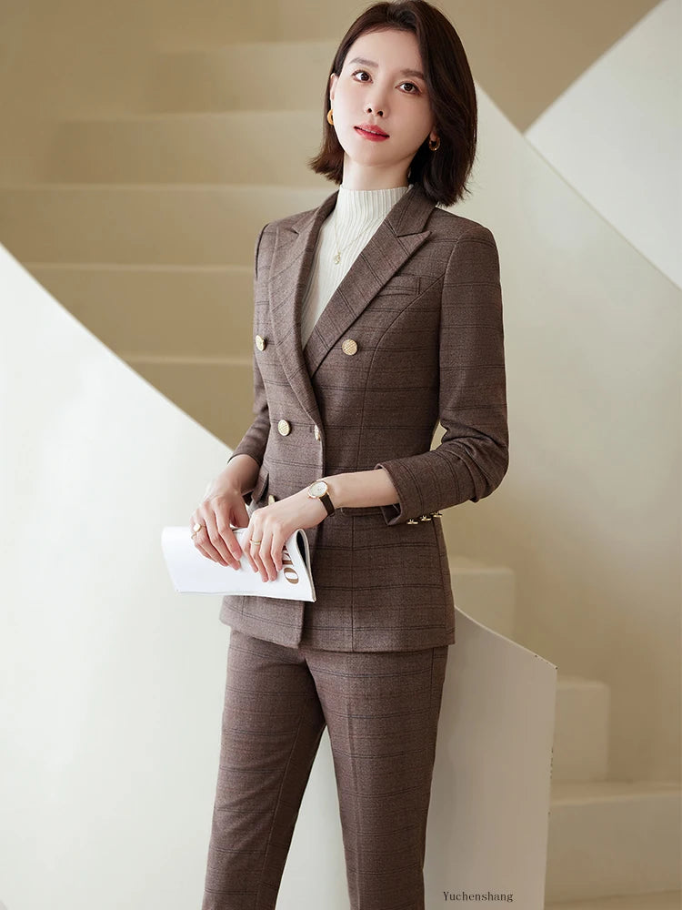 Plaid Formal Women's Suit