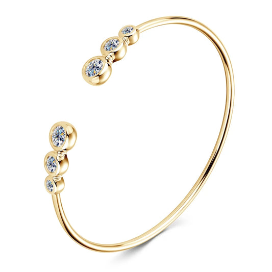 Adjustable Cuff  Bracelet 2.4 Carat Moissanite Bracelet