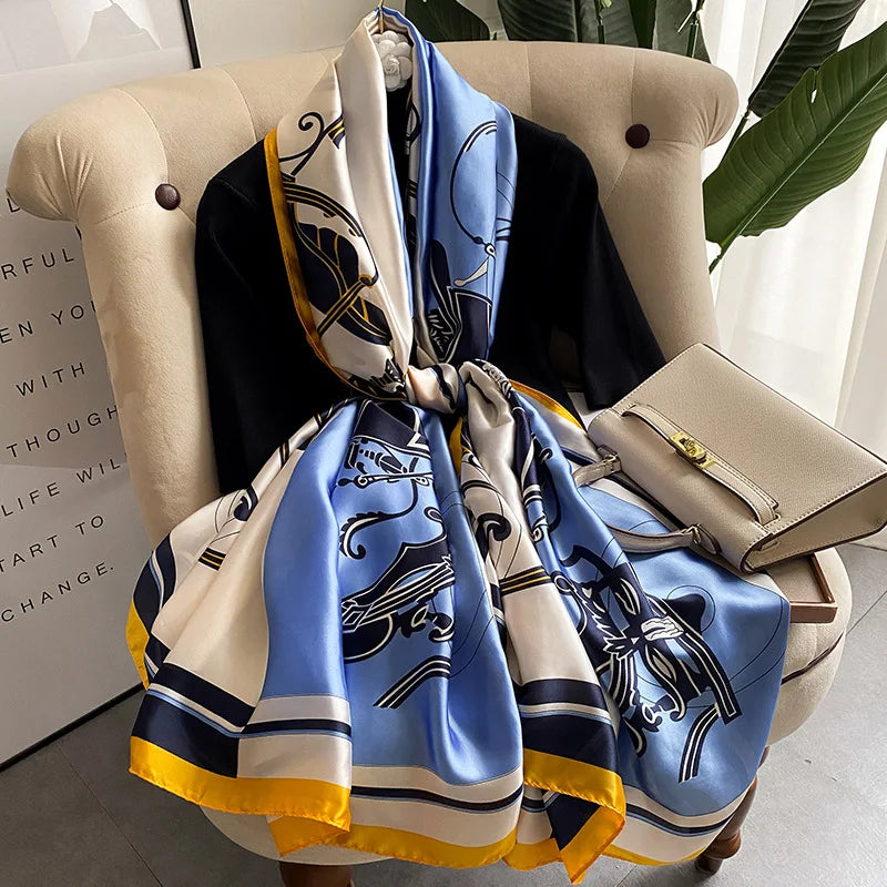 Large Silk Feel Scarf (180*90CM) Shawl Scarf