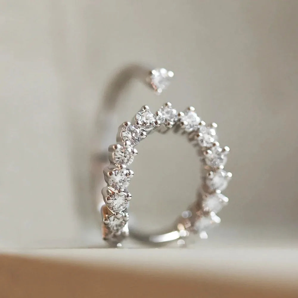 Open Design Moissanite Pinky Ring