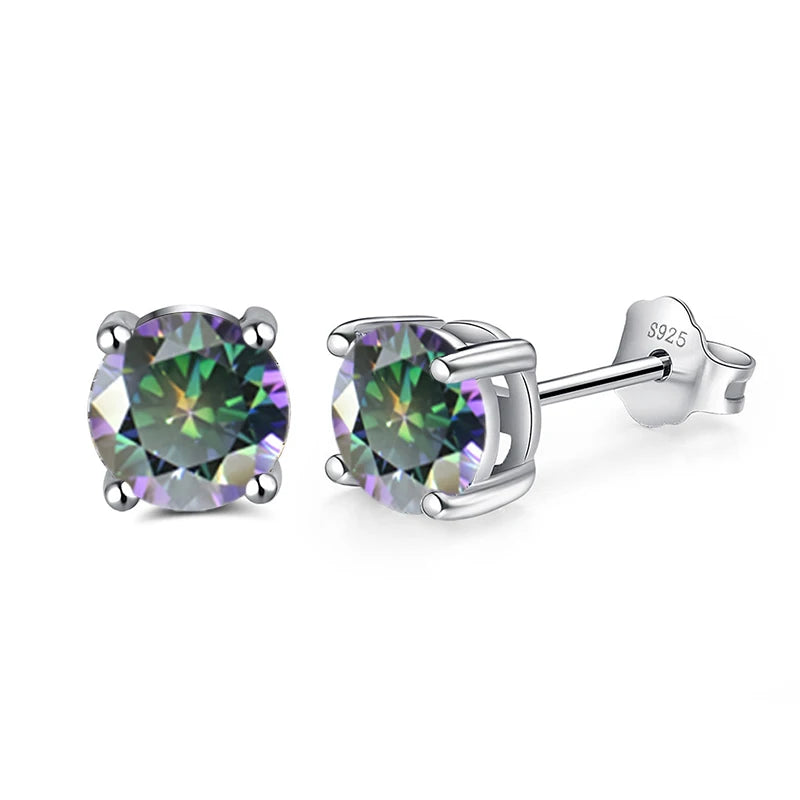 Moissanite Stud Earrings - Christmas, Anniversary Gift