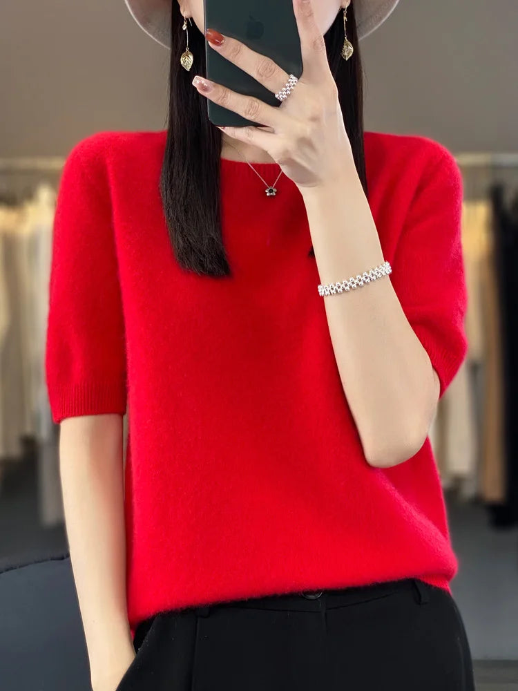 100% Merino Wool T-shirt Sweater