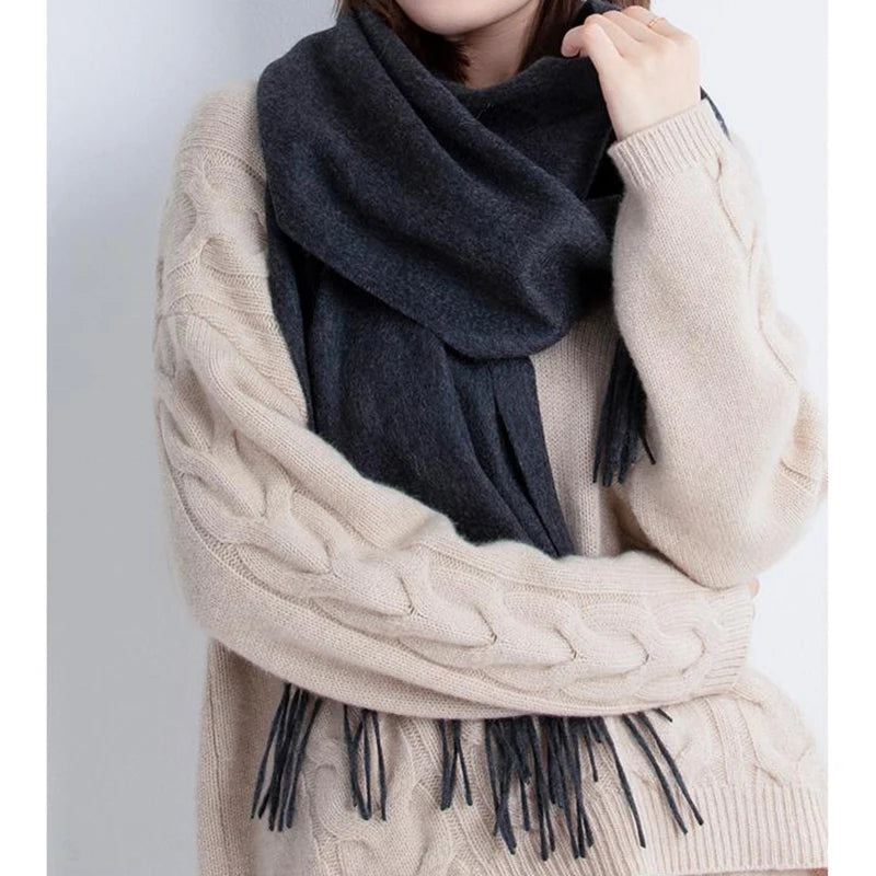 100% Wool Solid Colors Scarf