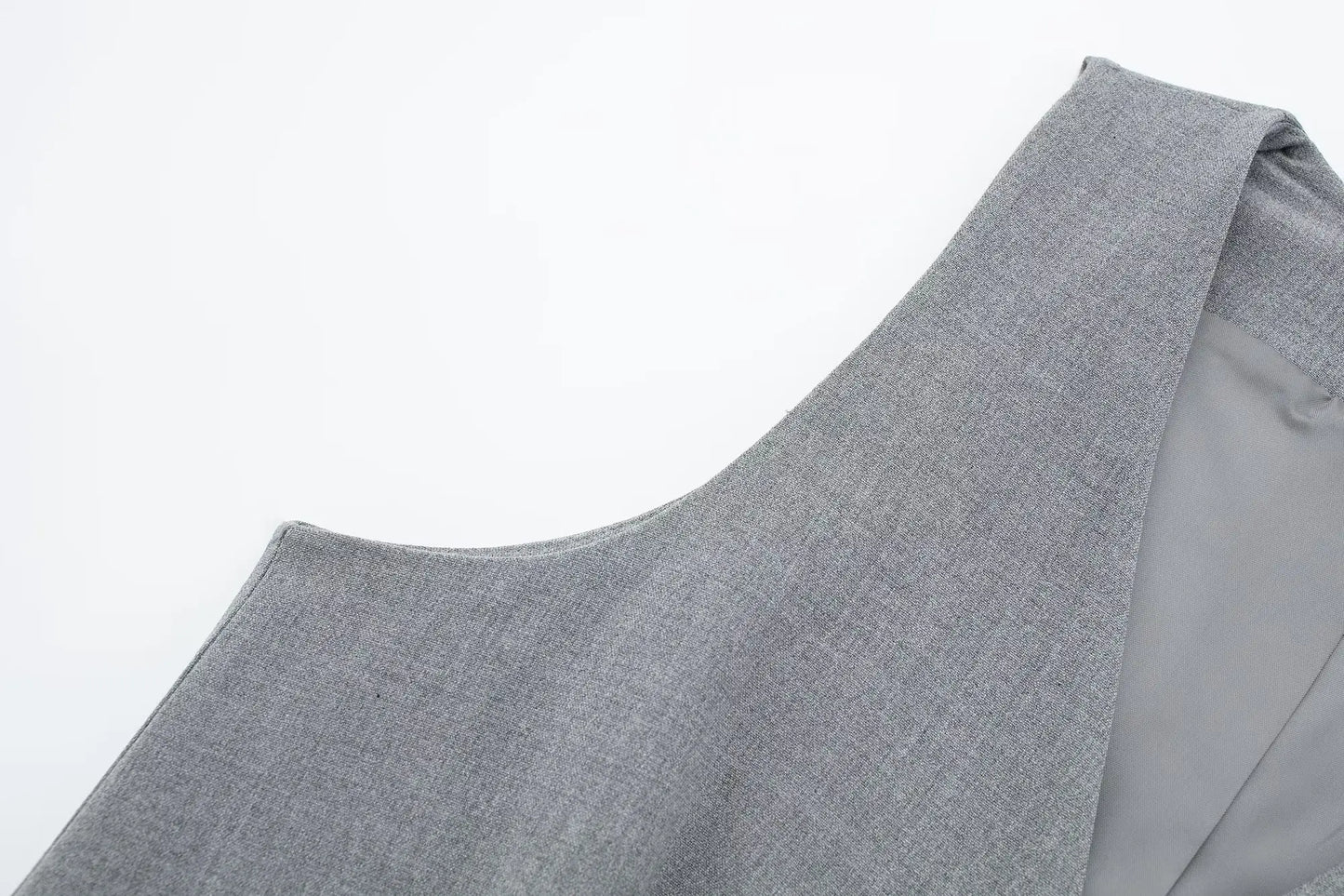 Vest and Shorts Casual Grey Suit