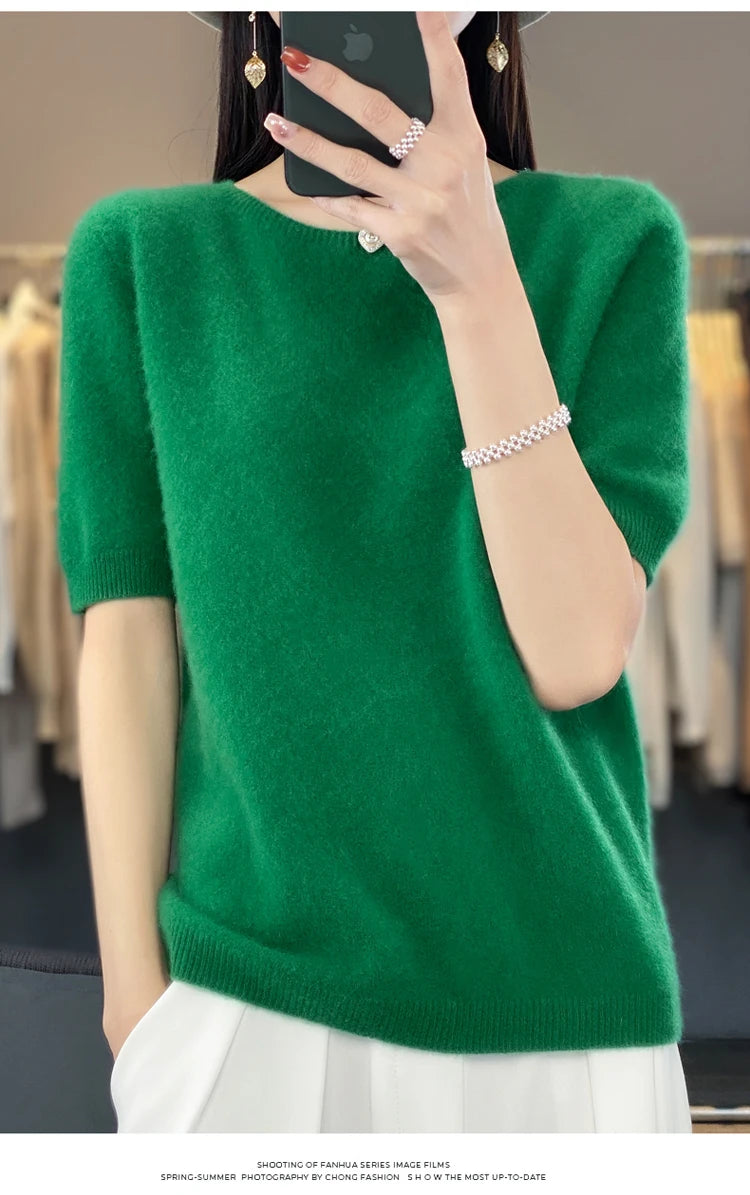 100% Merino Wool T-shirt Sweater