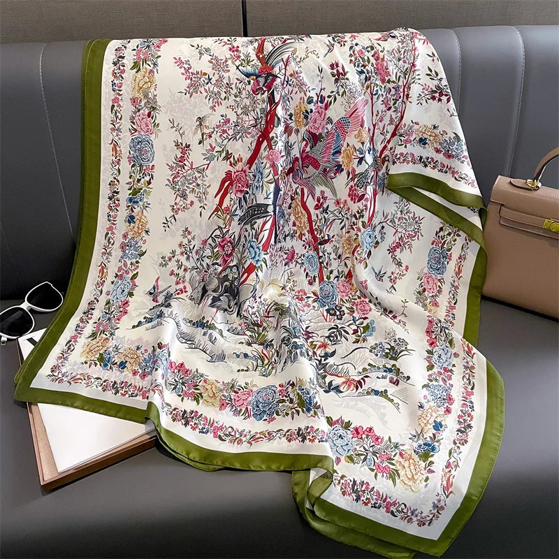 Large Silk Feel Scarf (180*90CM) Shawl Scarf