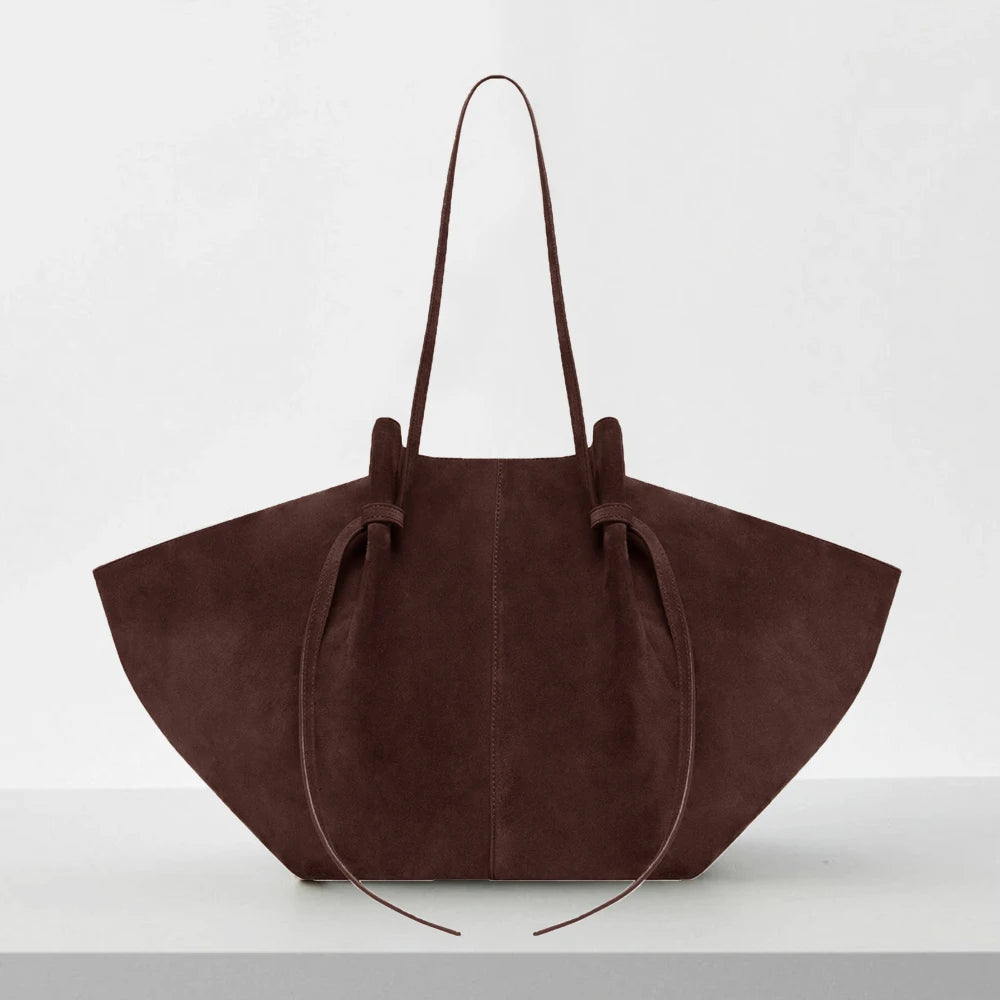 Custom Initials Large Capacity Faux Suede Tote Bag
