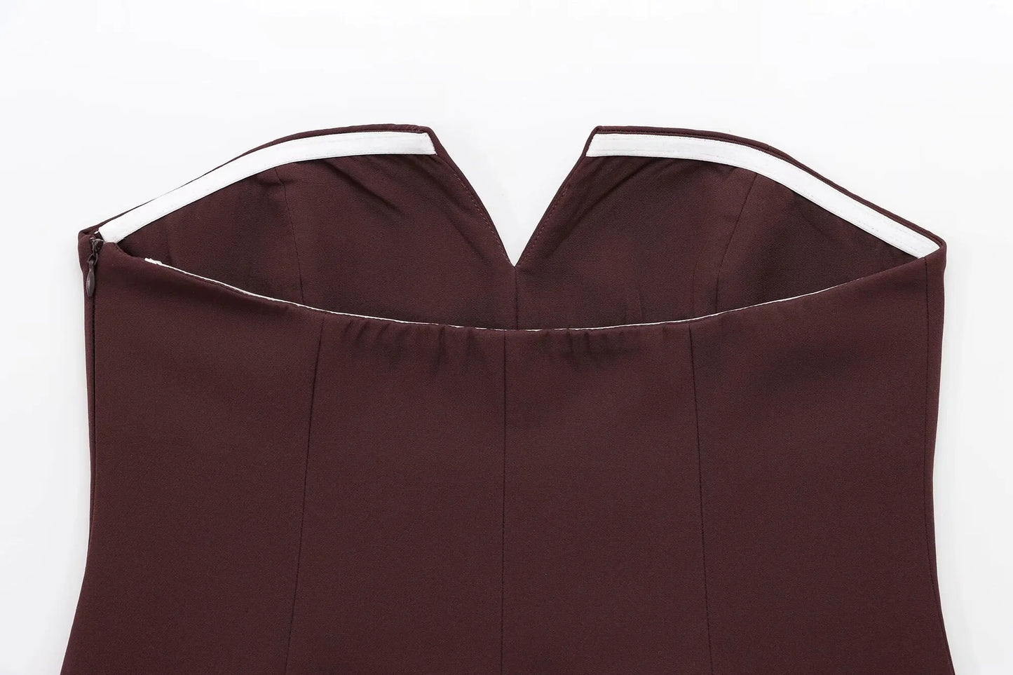 Strapless Blazer Design Crop Top