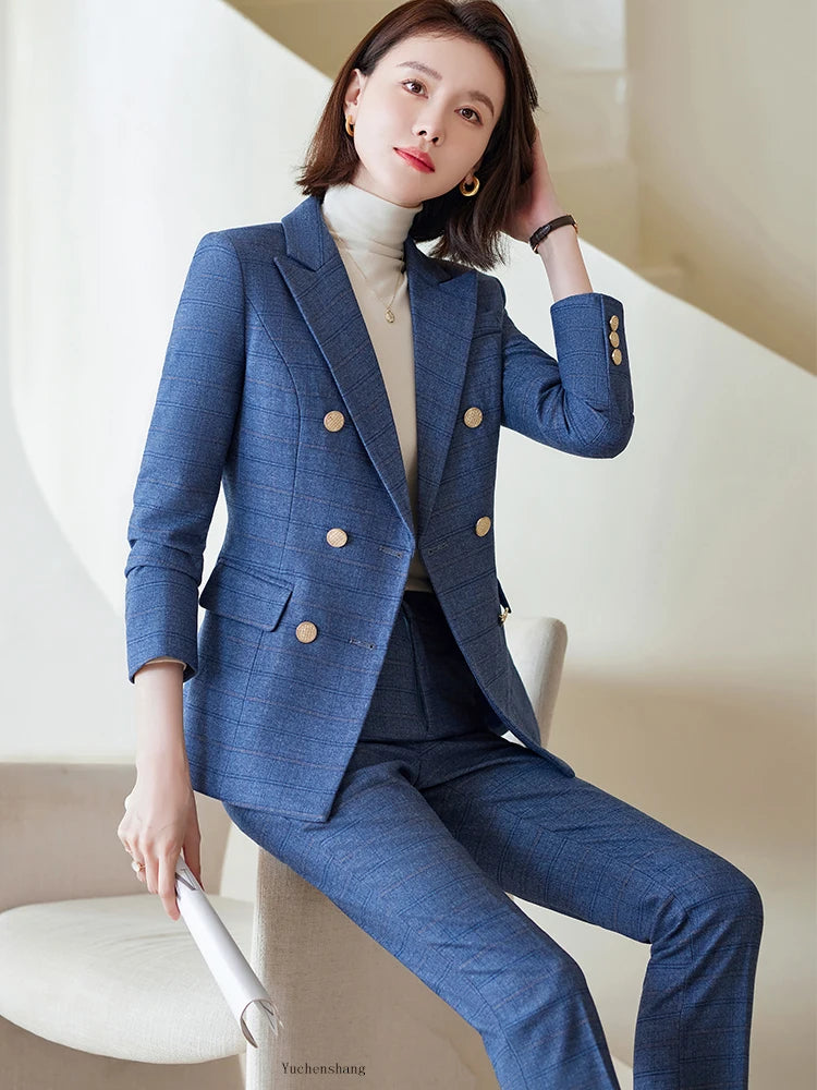 Plaid Formal Women's Suit