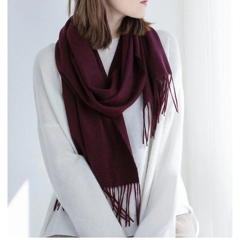 100% Wool Solid Colors Scarf