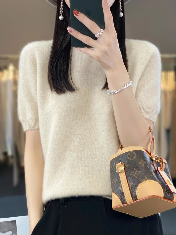 100% Merino Wool T-shirt Sweater