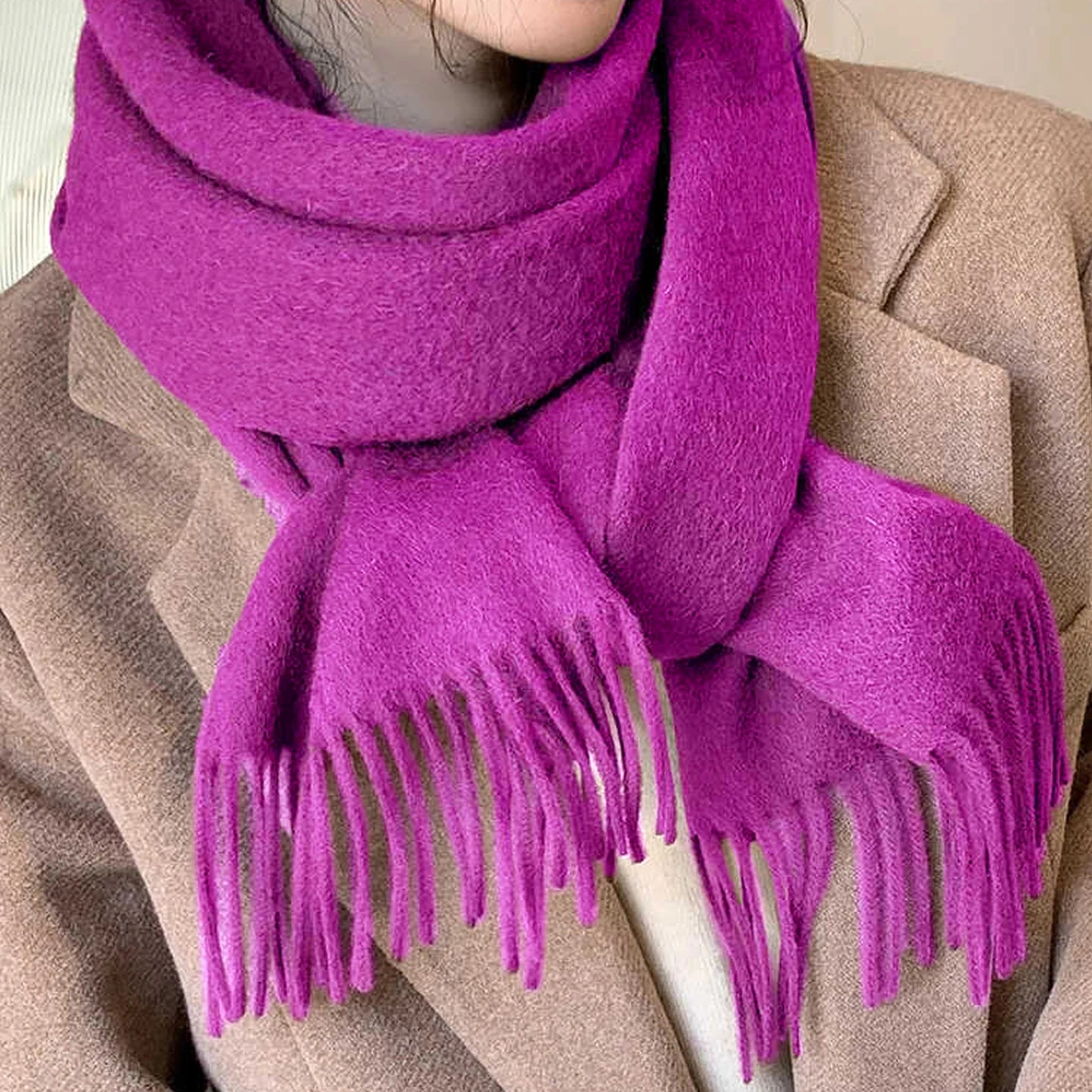100% Wool Solid Colors Scarf