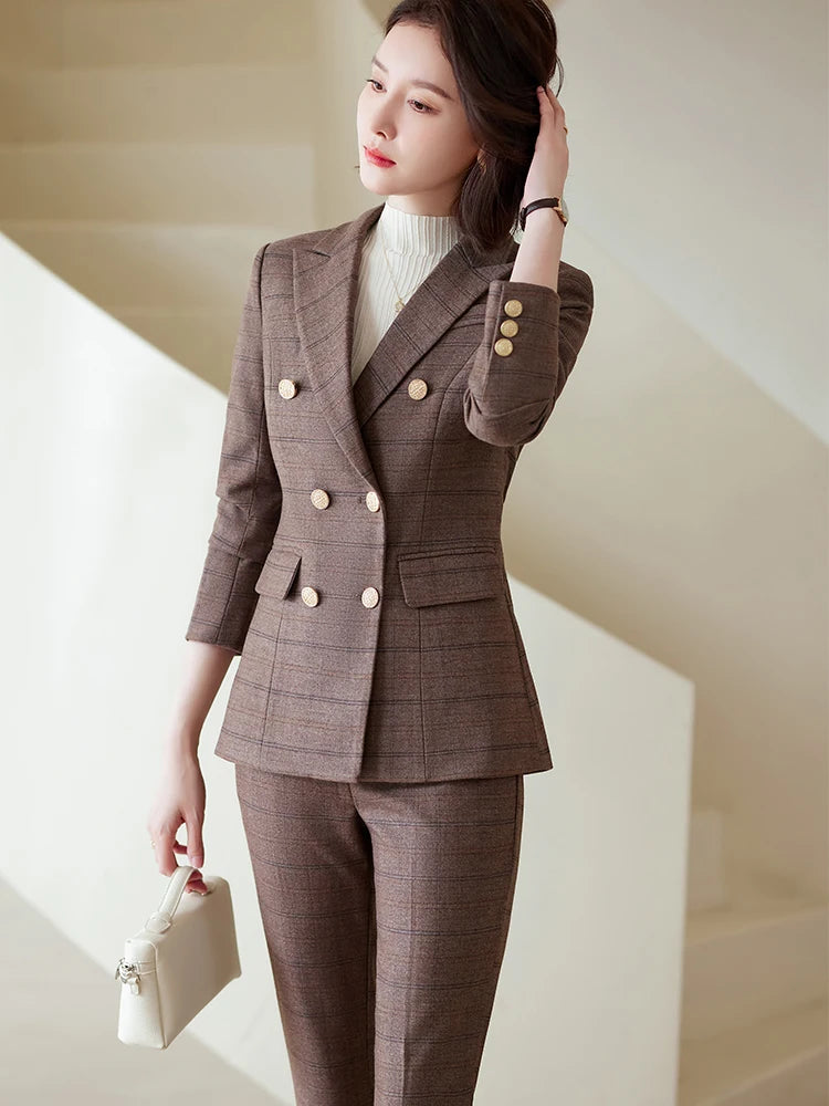 Plaid Formal Women's Suit