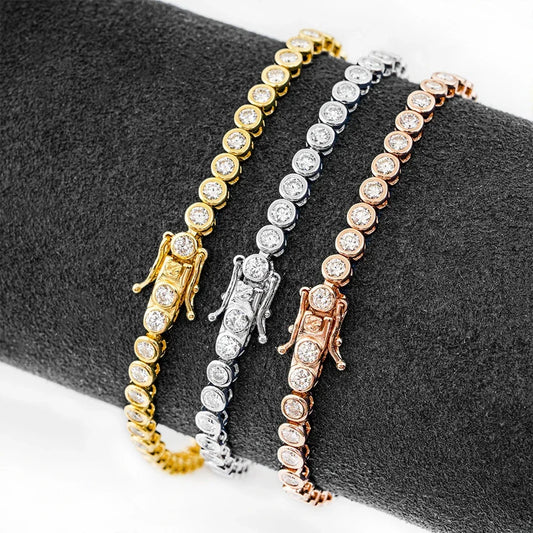 Round Cut Moissanite Tennis Bracelet