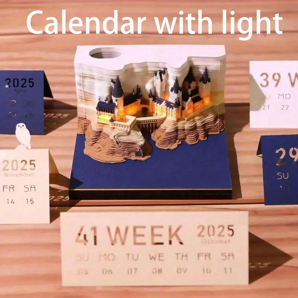 2025 Pop-Up 3D Desk Castle Calendar