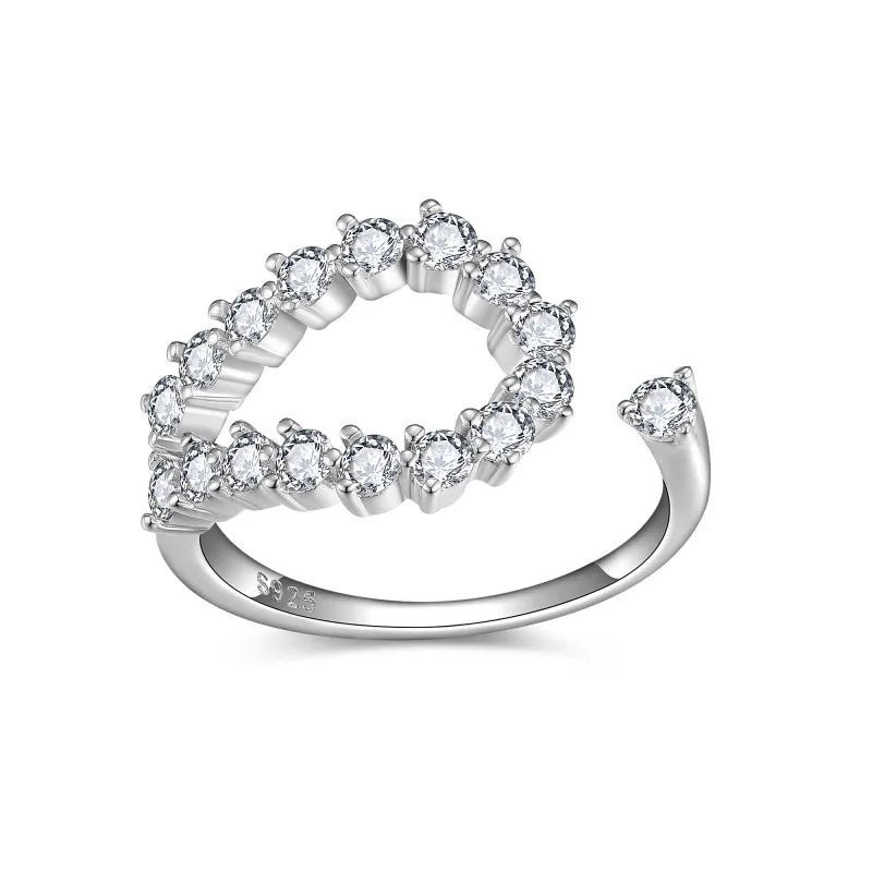 Open Design Moissanite Pinky Ring