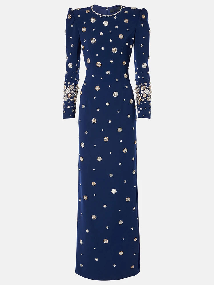 Luxury Beaded Floor-Length Formal Dress – High Street Dress