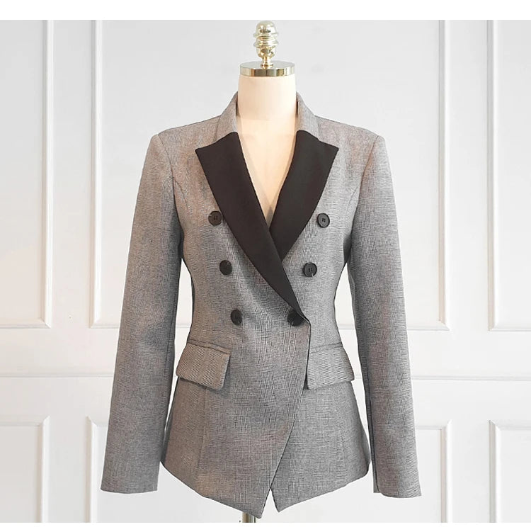 Women’s Black & Gray Formal Pantsuit