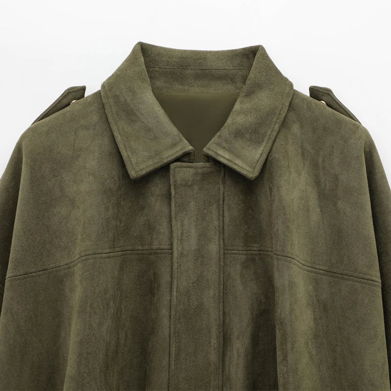 Women's Suede Bomber Jacket
