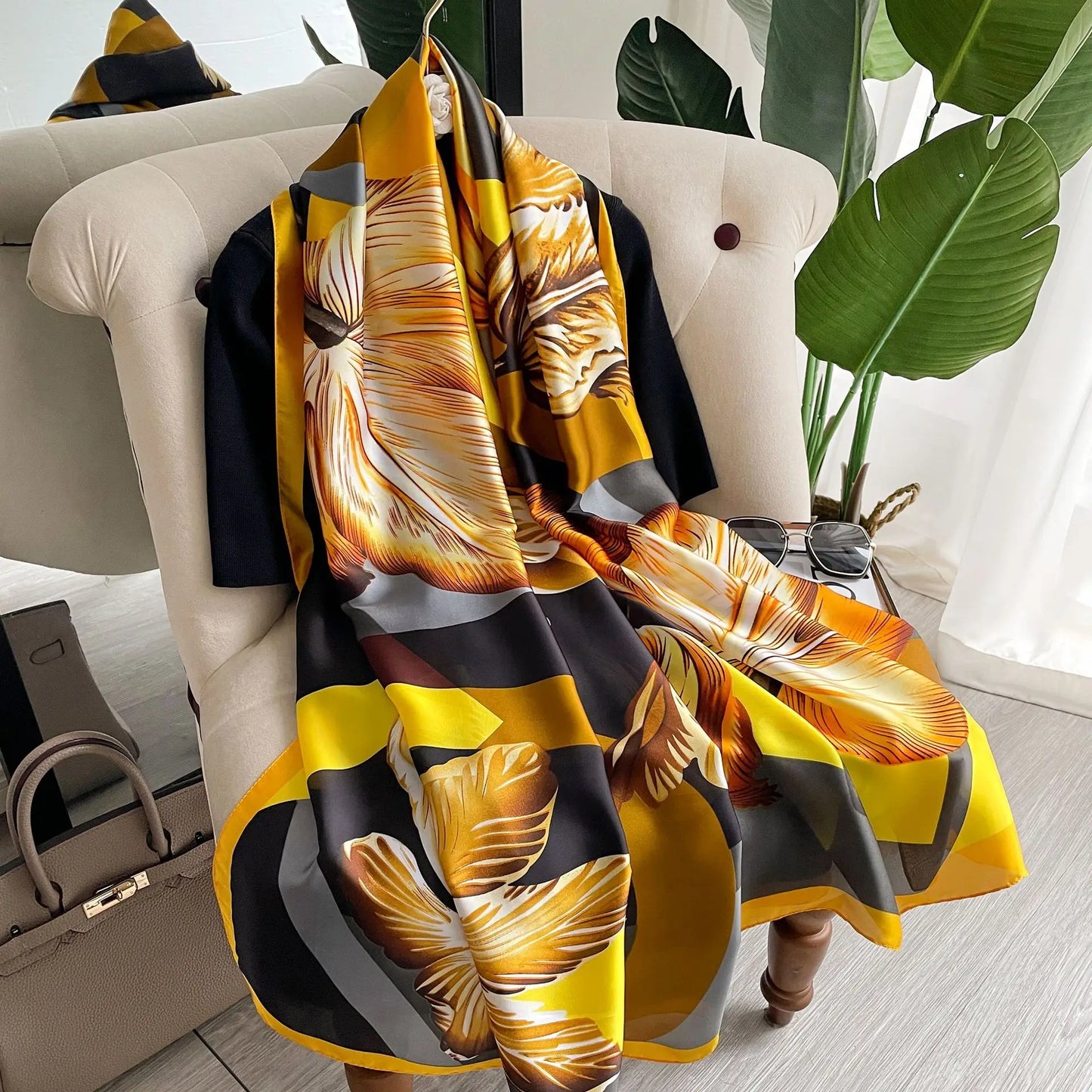 Large Silk Feel Scarf (180*90CM) Shawl Scarf