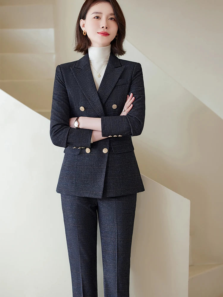 Plaid Formal Women's Suit