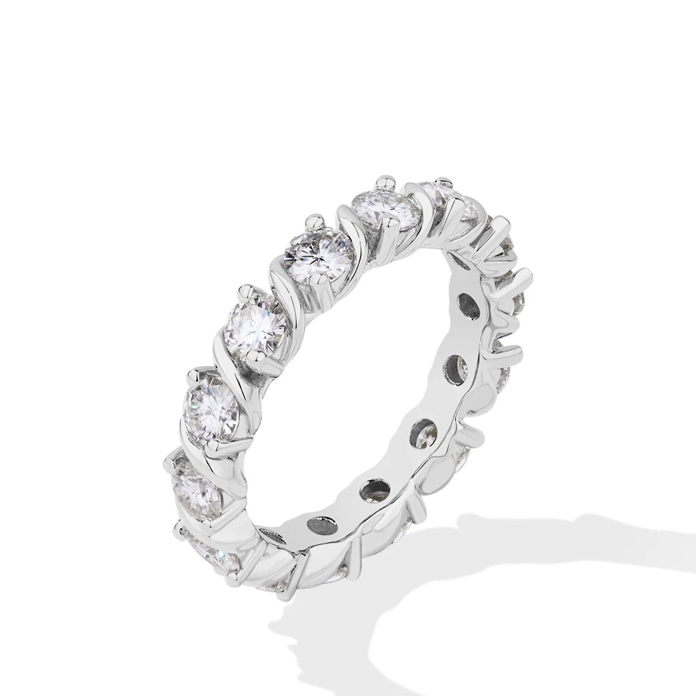 Moissanite Wedding Band Ring - Gift For Her