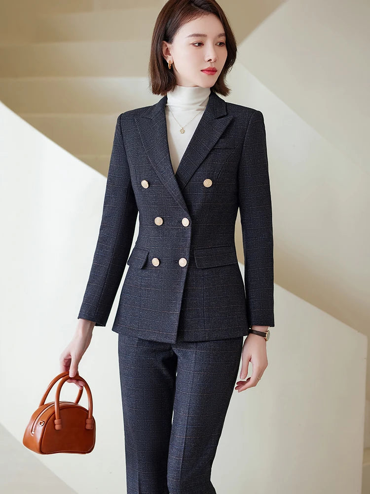 Plaid Formal Women's Suit