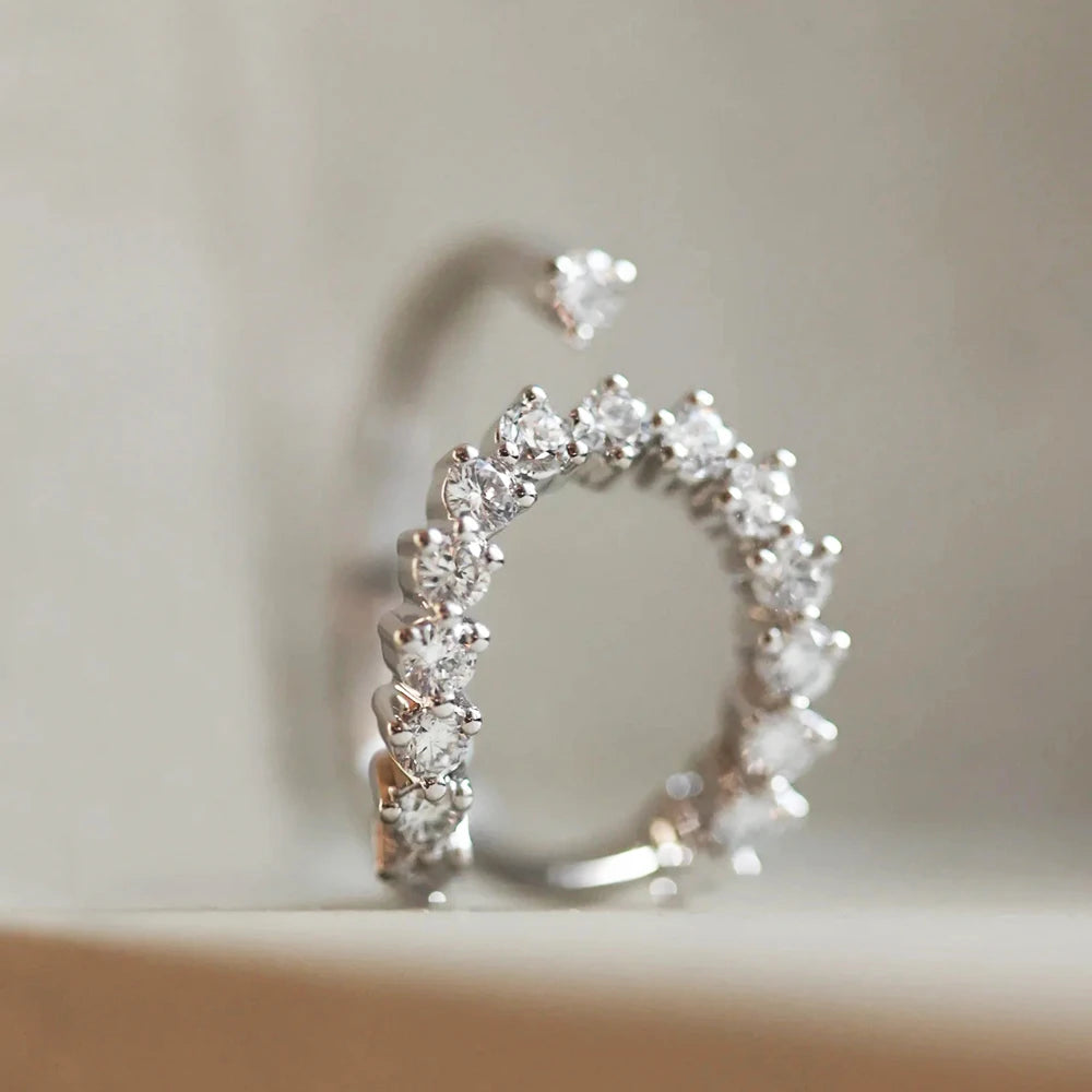 Open Design Moissanite Pinky Ring