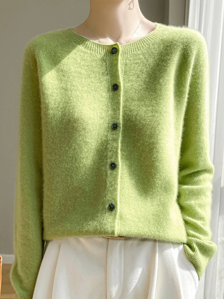 100% Merino Wool Women’s Basic Cardigan