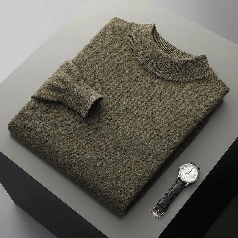 Men's 100% Merino Wool Crewneck Sweater