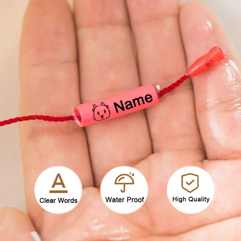 20 Pcs Custom Personalized Rope Name Tags for Daycare, Preschool, and School Supplies