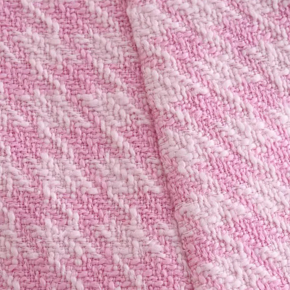 Cropped Coat and Mini Skort Tweed Pink Suit