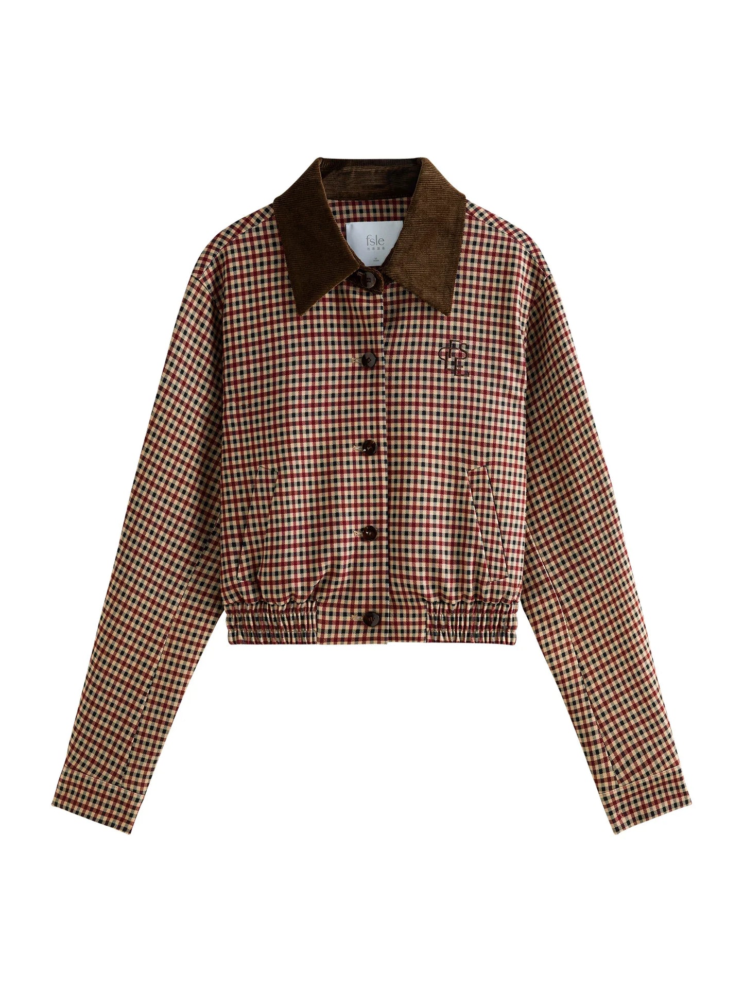 Checkerboard Coat and Pleated Skirt Set