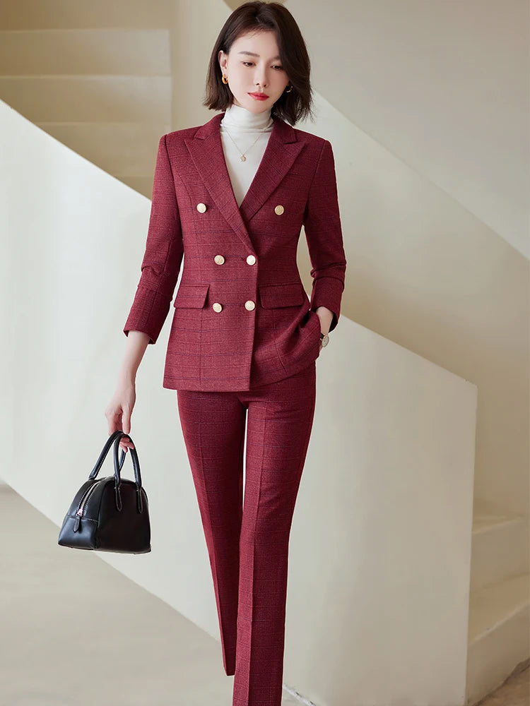 Plaid Formal Women's Suit