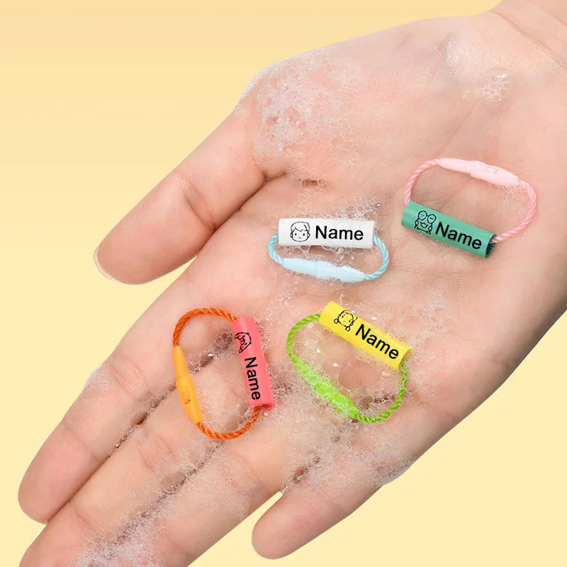 20 Pcs Custom Personalized Rope Name Tags for Daycare, Preschool, and School Supplies