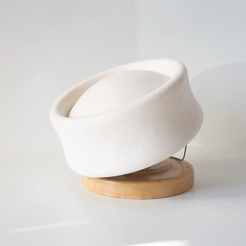 100% Wool Felt Blocked Beret Women's Hat - Christmas Gift