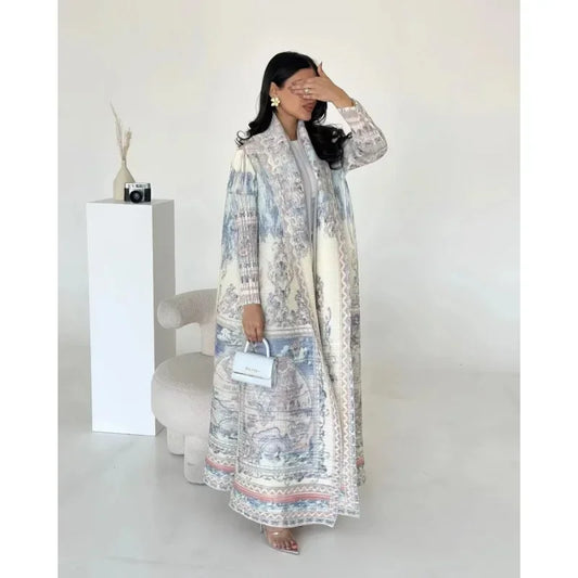 Open Printed Cardigan Abaya – Modest Cardigan