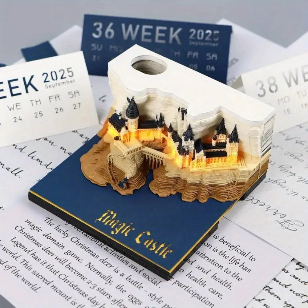 2025 Pop-Up 3D Desk Castle Calendar