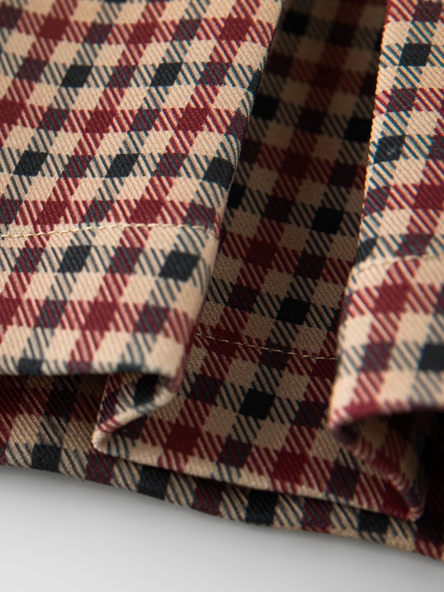 Checkerboard Coat and Pleated Skirt Set