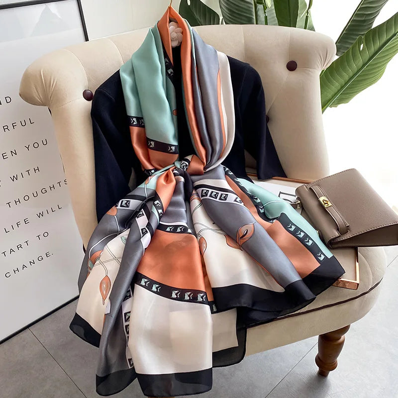 Large Silk Feel Scarf (180*90CM) Shawl Scarf