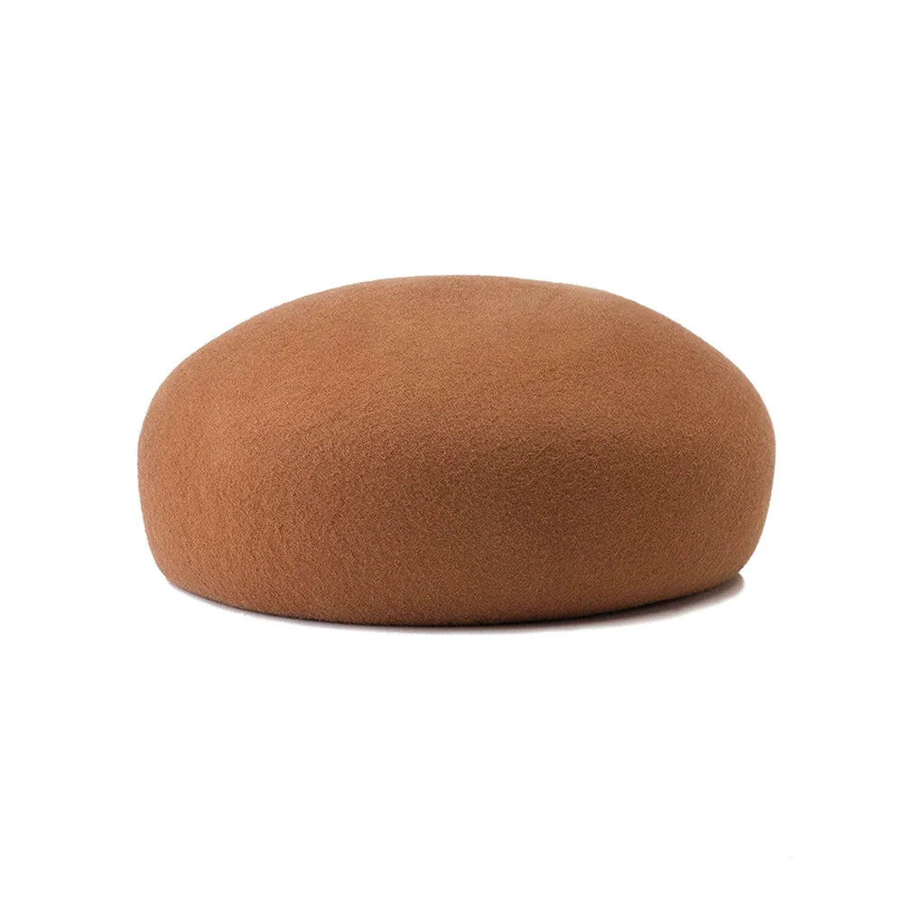 100% Wool Felt Beret Hat - Gift For Her