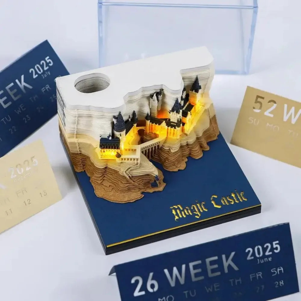 2025 Pop-Up 3D Desk Castle Calendar