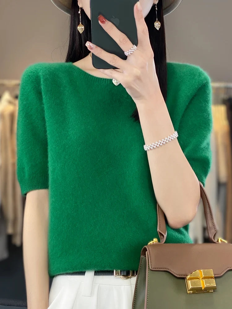 100% Merino Wool T-shirt Sweater