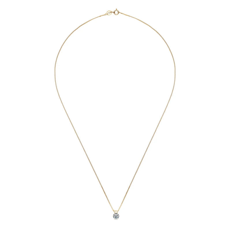 Moissanite Pendant Necklace – 0.5ct to 5ct Round Cut