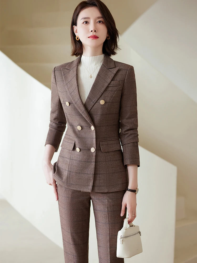 Plaid Formal Women's Suit