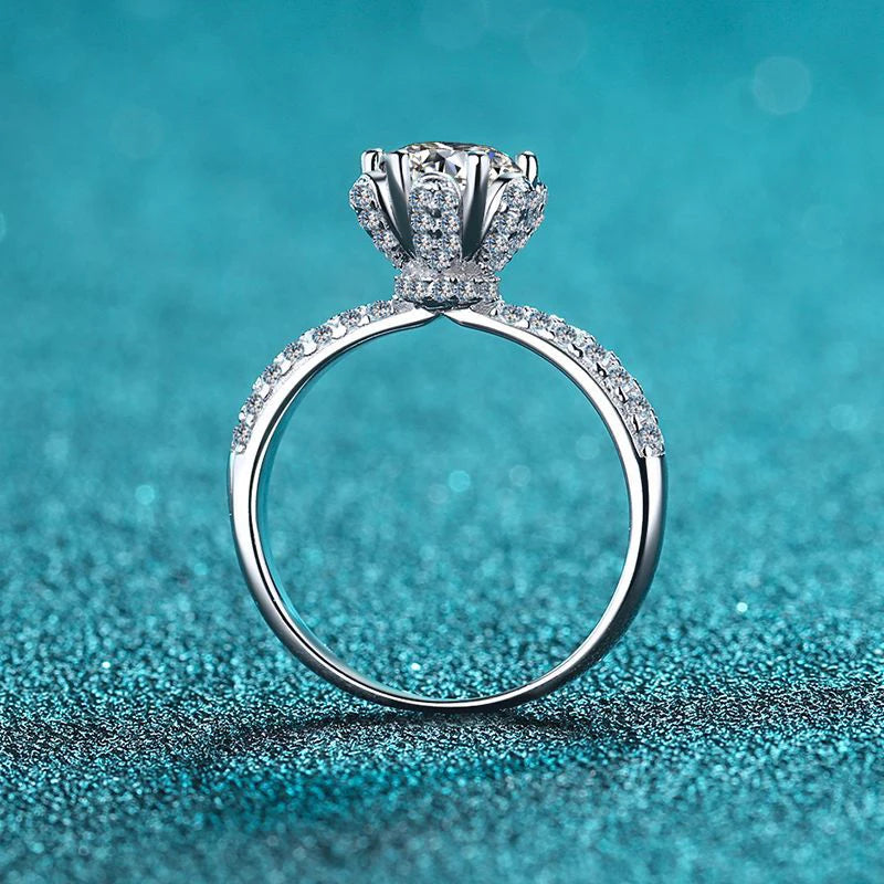 5 Carat Moissanite White Gold Plated Ring